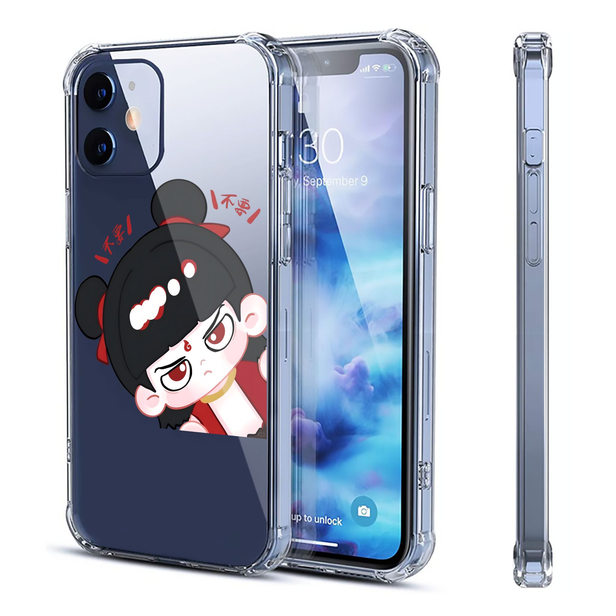 （画像用） Ne Zha 2 ナタ 魔童の大暴れ 【iPhone 12シリーズ対応】透明スマホケース（クリアソフトケース）
